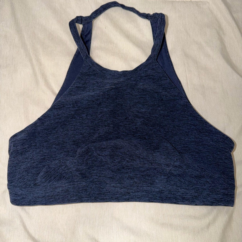 ALO Navy High Neck Sports Bra